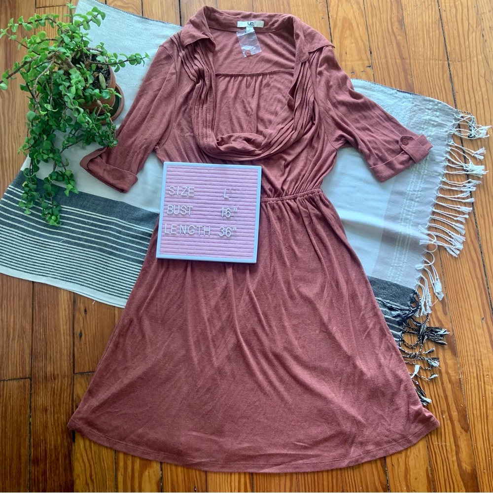 NWOT YA Los Angeles Collar Cowl Neck Dress